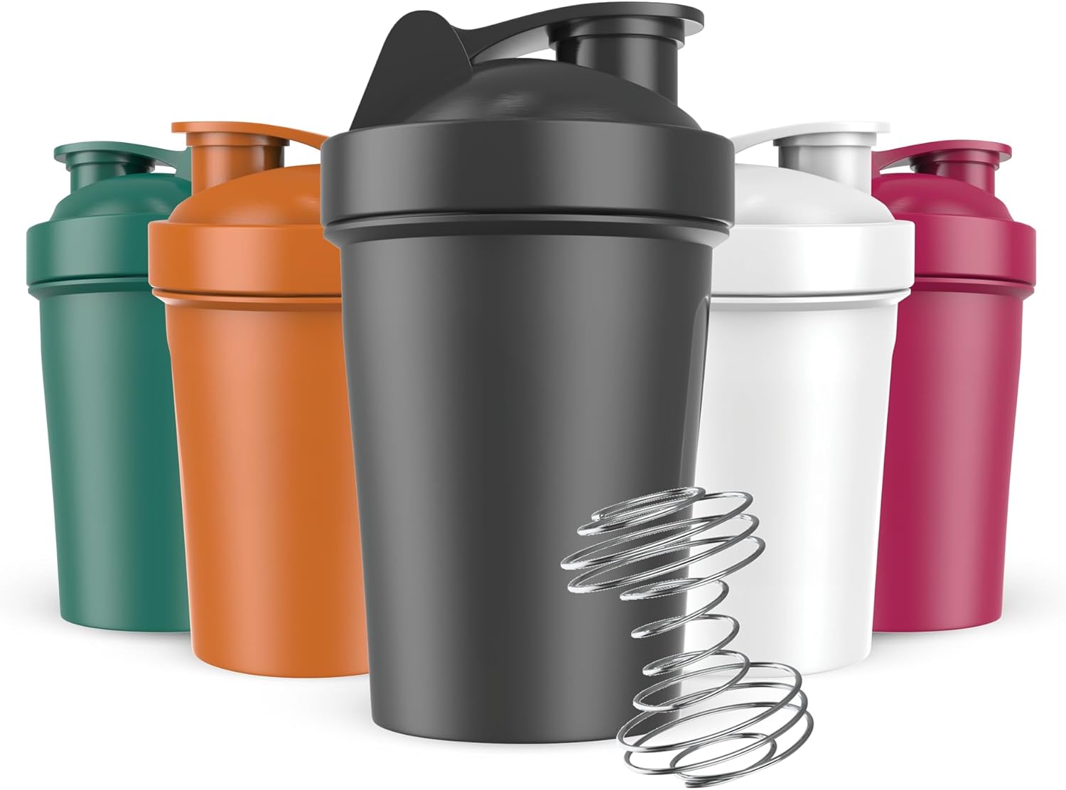 5-Pack JEELA SPORTS Protein Shaker Bottles -20oz- Mix & Shake on the Go!