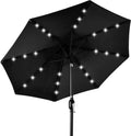 Solar 10ft Patio Umbrella with LED Lights and Tilt - Durable Shade