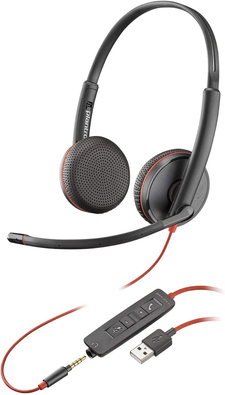 Plantronics Blackwire 3225 USB-A Wired Headset for Business