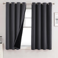 Dark Grey 52 x 45 in Blackout Curtains - 2 Panels Set