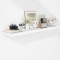 Fun Memories Floating Shelves - 55 in x 12 in Rustic White Shelf
