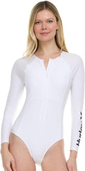Hurley Long Sleeve Womens One Piece Swimsuit - UPF 50+ Protection size