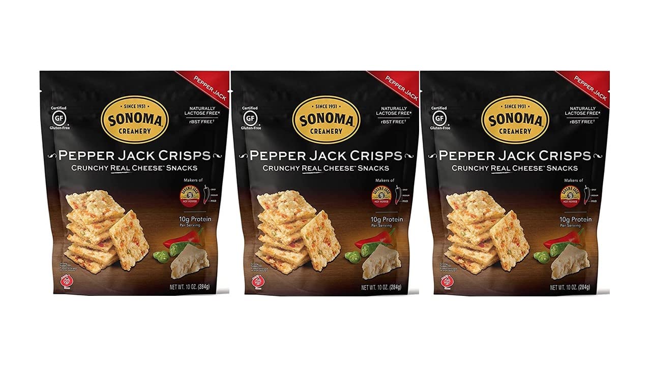 Sonoma Creamery Cheese Crisps, Pepper Jack - Keto-Friendly Snack