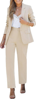 Women's Two Piece Pants Suit Set - Dressy Business Casual