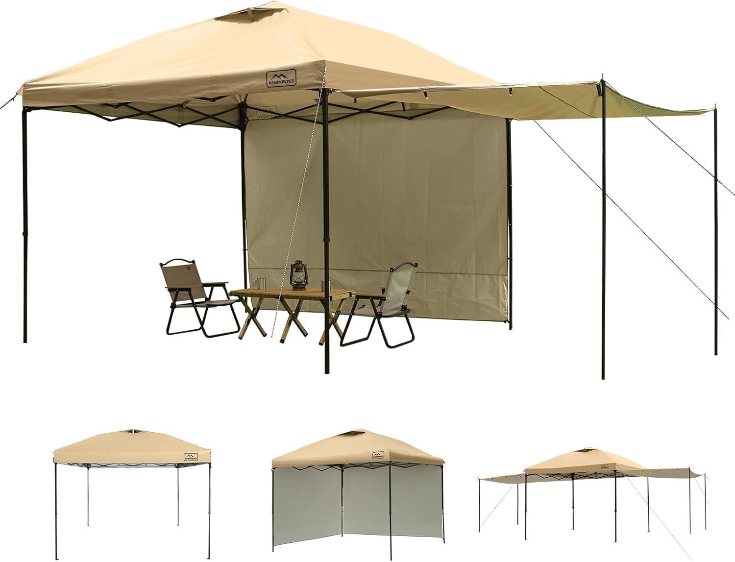 KAMPKEEPER 10x10 Easy Pop Up Canopy Tent for Outdoor Shade