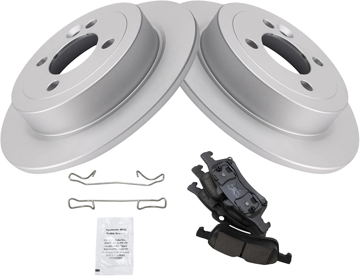 TRQ Rear Brake Pad & Rotor Kit for 2002-2006 Mini Cooper