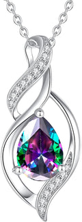 Alexandrite Teardrop Birthstone Necklace for Women - Meaningful Gift