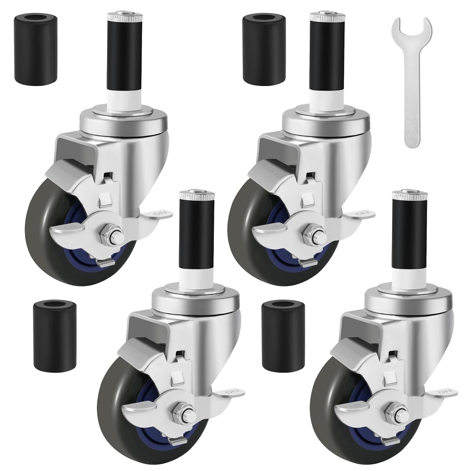 3 Inches Prep Table Wheels Set of 4 for Easy Mobility and Stability