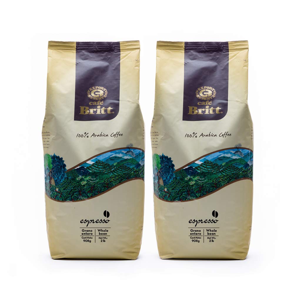 Cafe Britt 100% Gourmet Costa Rican Espresso (4 Lbs) - Dark Roast