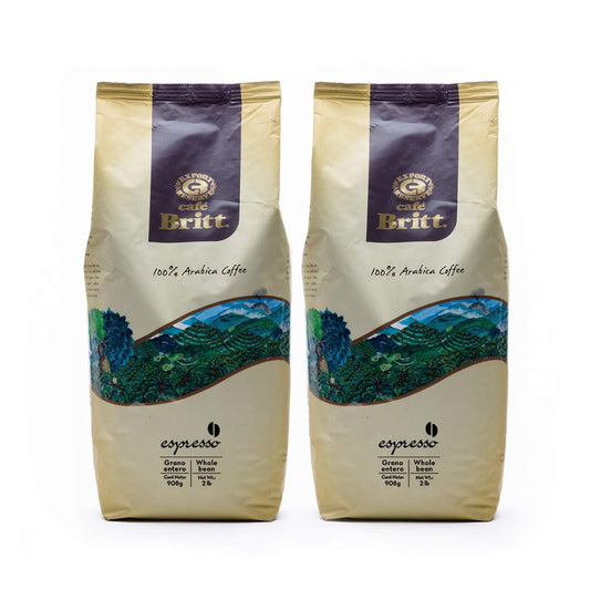 Cafe Britt 100% Gourmet Costa Rican Espresso (4 Lbs) - Dark Roast
