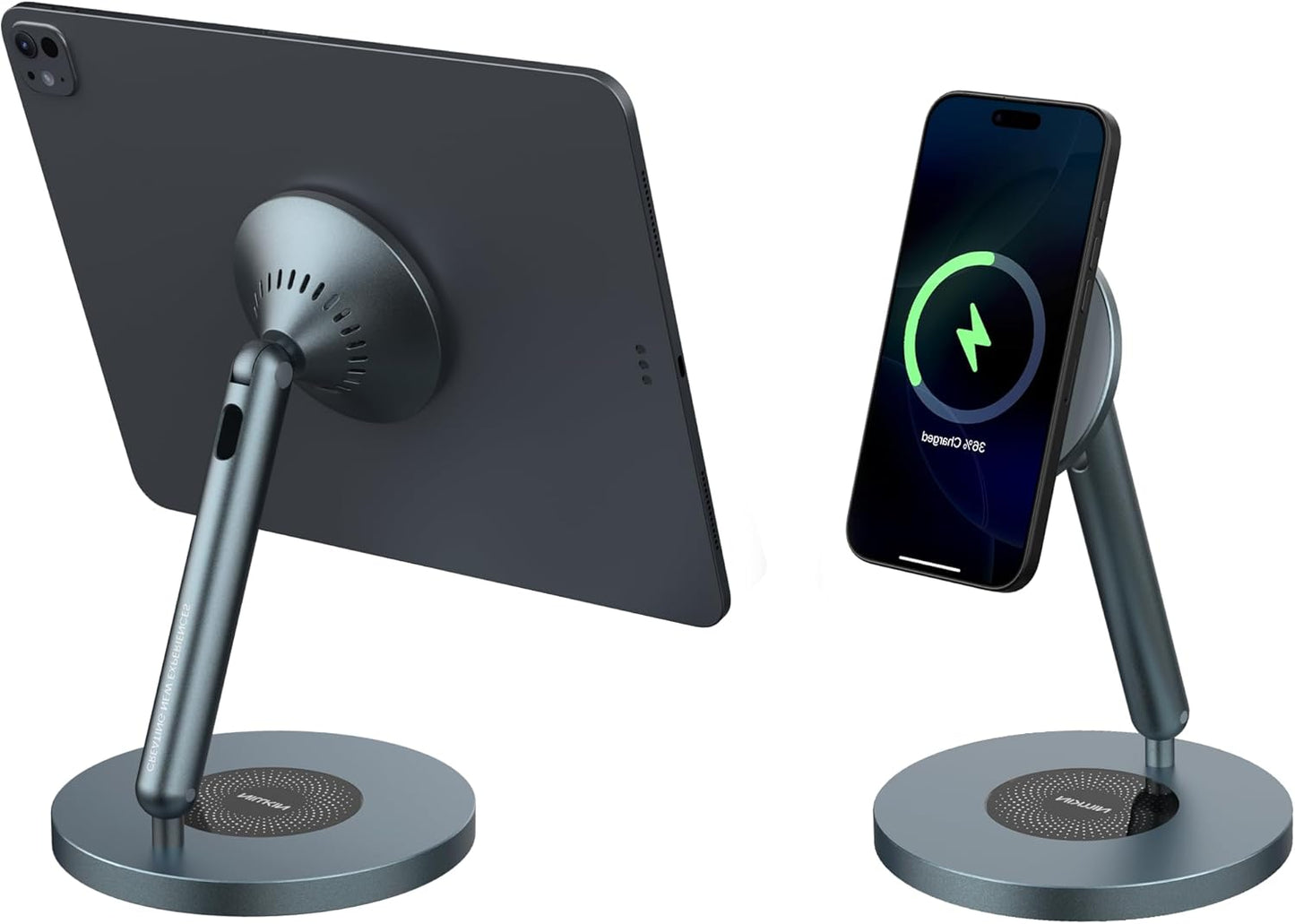 Magnetic iPad Stand for Desk with MagSafe Charger and 360 Rotation