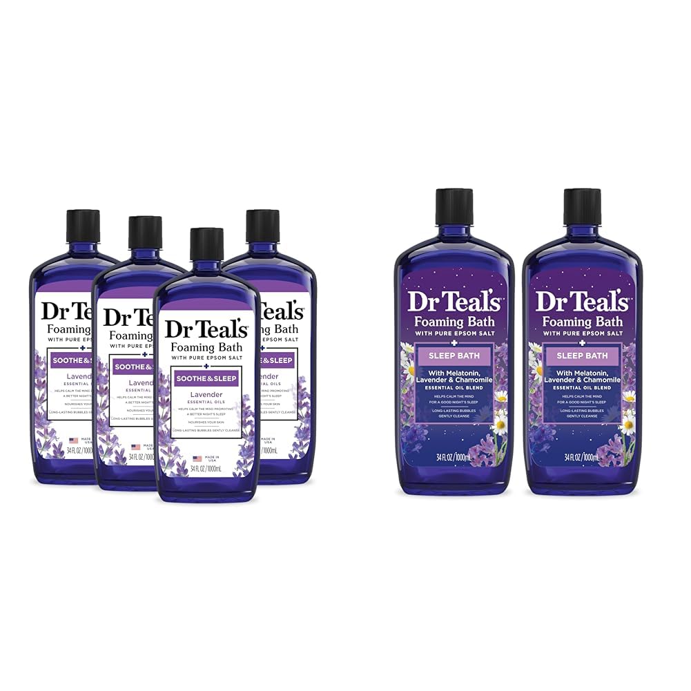 Dr Teal's Foaming Bath Bundle with Pure Epsom Salt for Relaxation