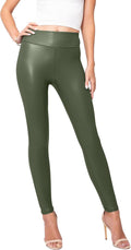 Plus Size Conceited Luxe Leggings Velvet & Vegan Leather - High-Rise