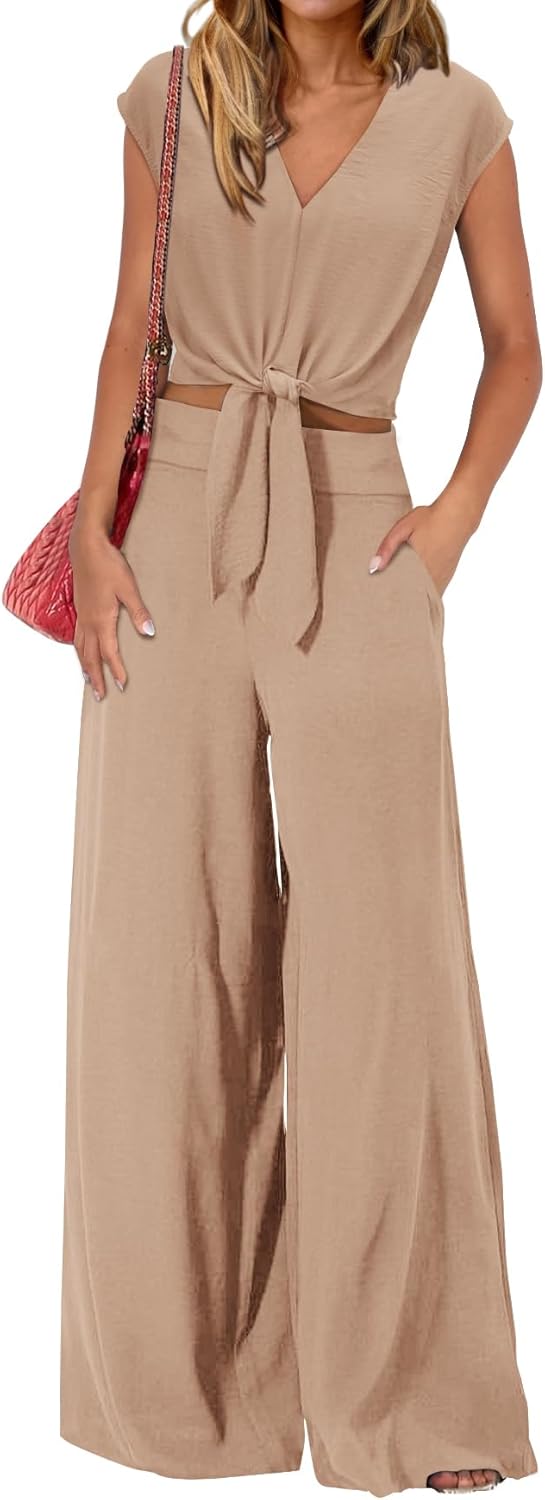 PRETTYGARDEN Women's Summer 2 Piece Outfits for Casual Chic