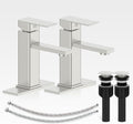 Bathroom Faucet 2 Sets Brushed Single Handle Vanity Faucet - Value