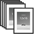 12x16 inch Picture Frame 5 Pack - Lightweight Plastic Frames for Wall