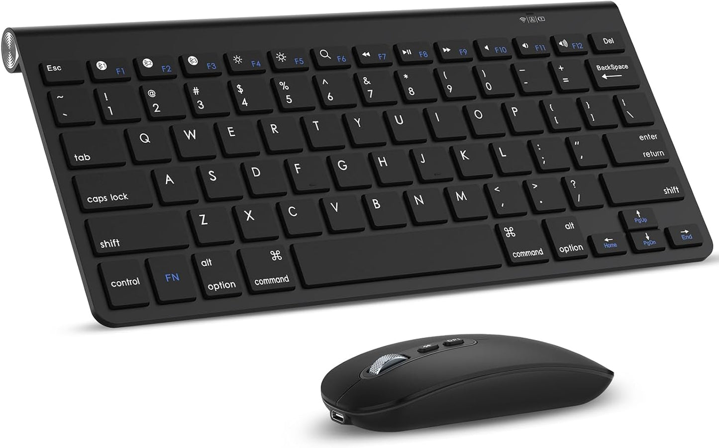 Wireless Keyboard & Mouse Set, Type-C Recharge, Silent Key, Ultra Slim Design