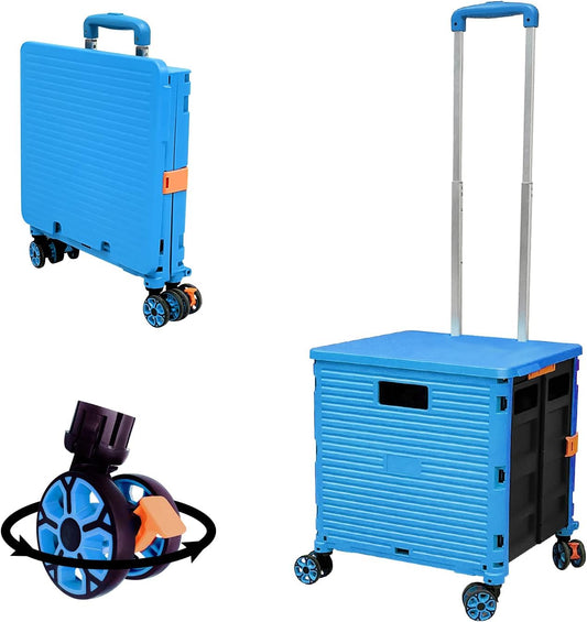 FELICON Foldable Utility Cart with 4 Rotate Wheels for Travel