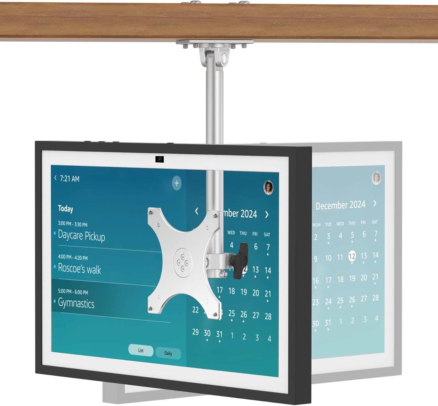 Almoz Under Cabinet Mount for Echo Show 15 - Adjustable Stand