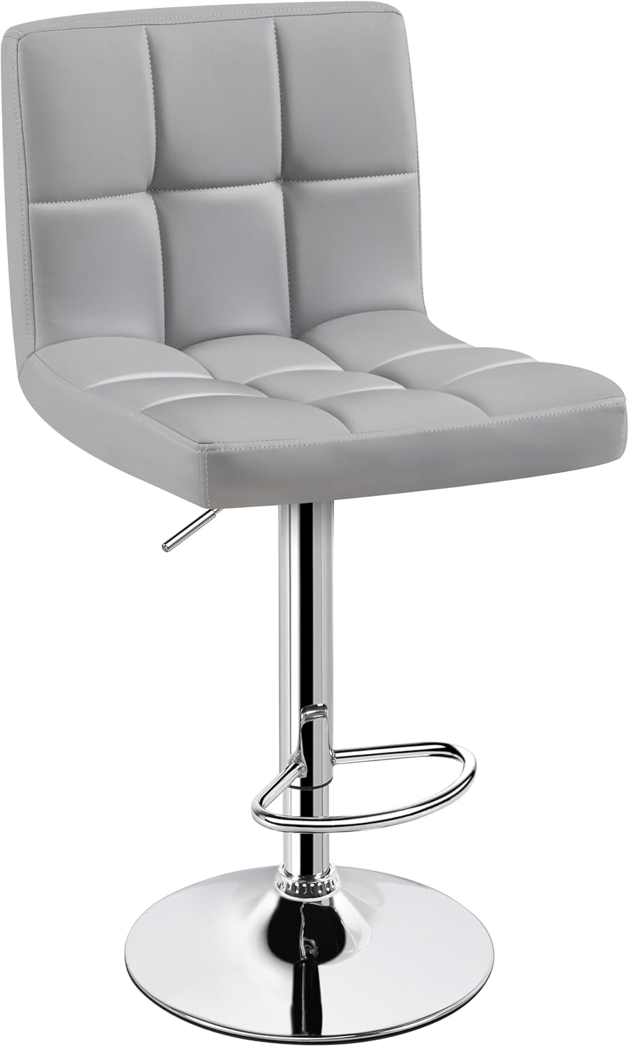 Durable PU Leather Adjustable Bar Stools for Modern Spaces