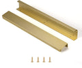 Satanga Edge Finger Tab Pull 10in CC Brushed Brass - Easy Install