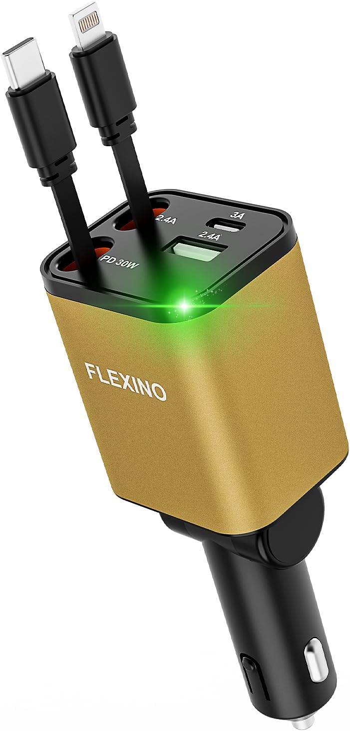 69W Fast Charging Car Charger - Flexino's 4-in-1 Power!