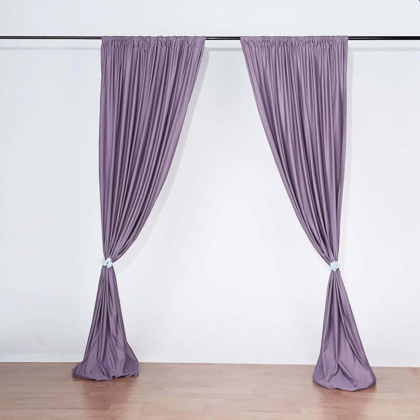 Violet Amethyst Fire Retardant Scuba Polyester Curtain Panels