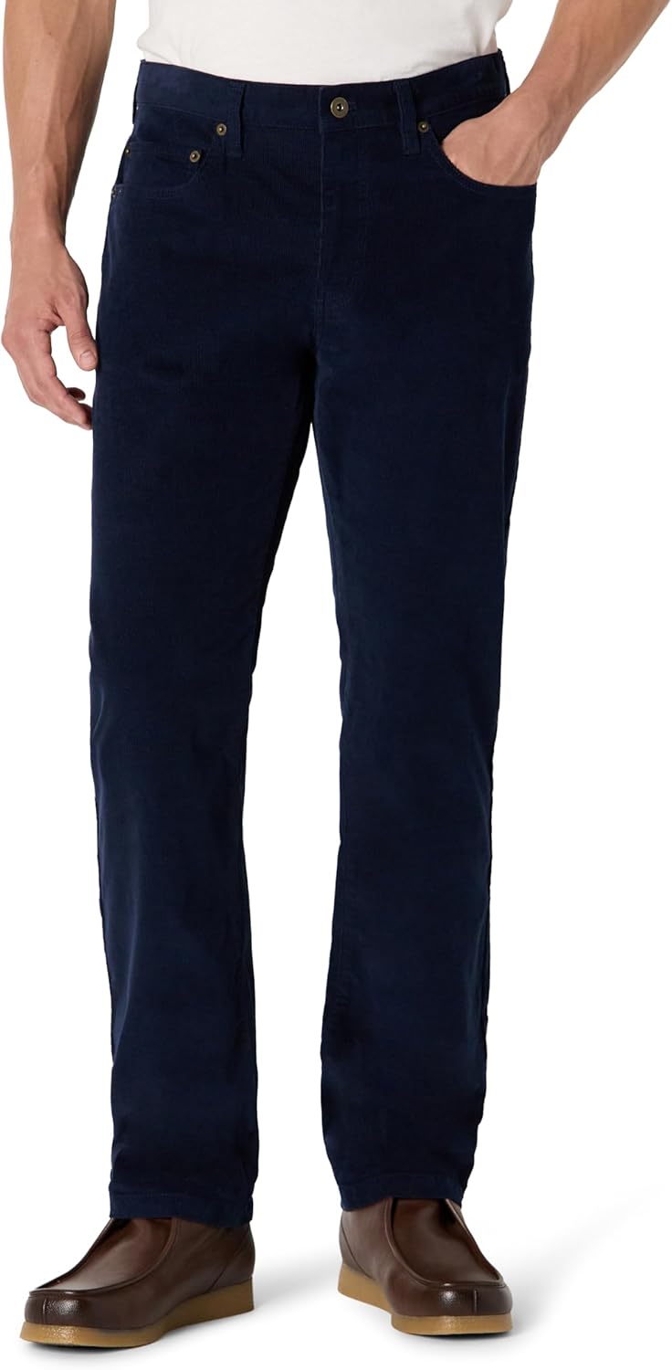 Mens Straight Fit 5 Pocket Corduroy Pant for All-Day Comfort