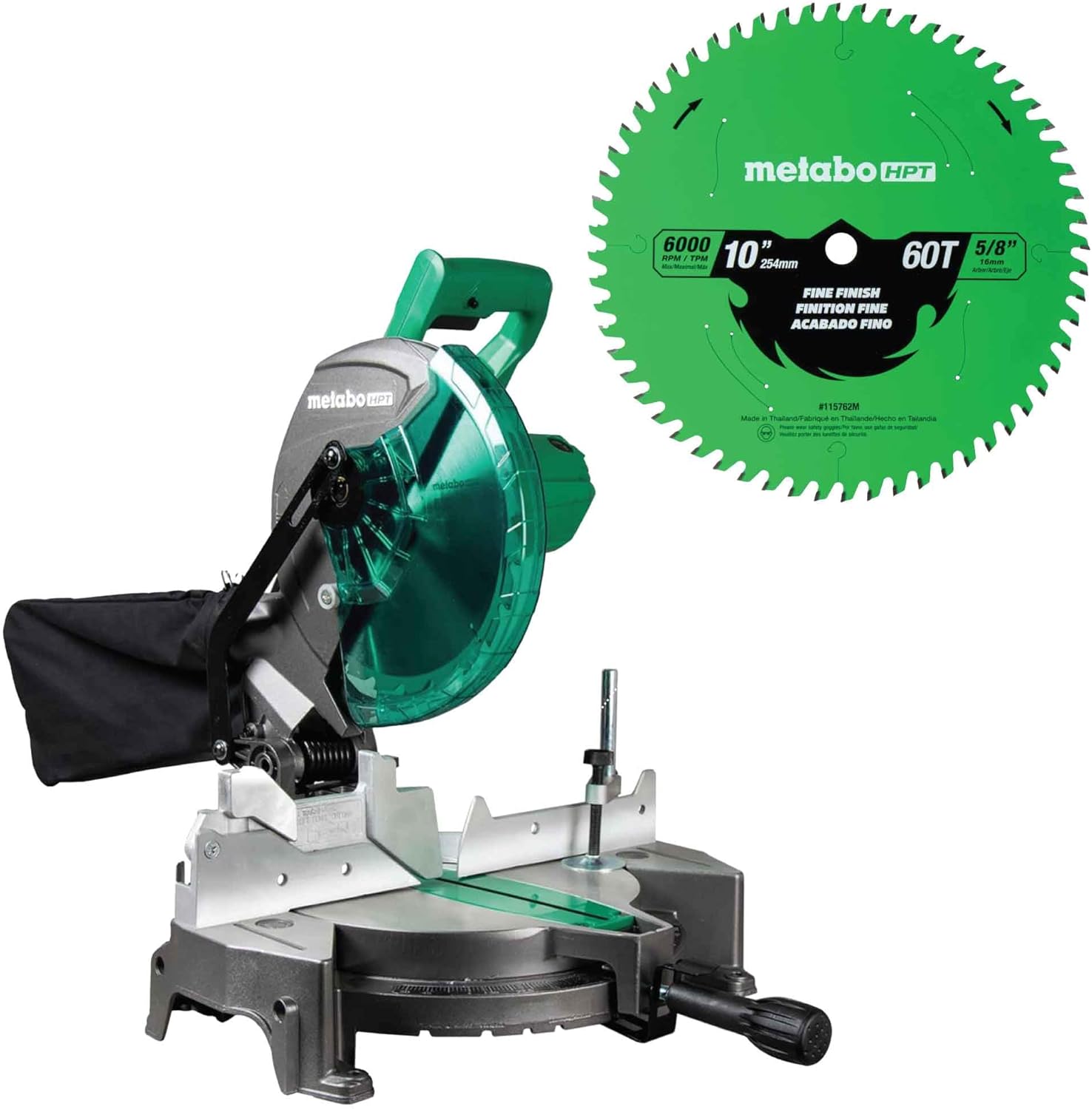 Metabo HPT Compound Miter Saw Bundle - 10 Inch Precision Tool