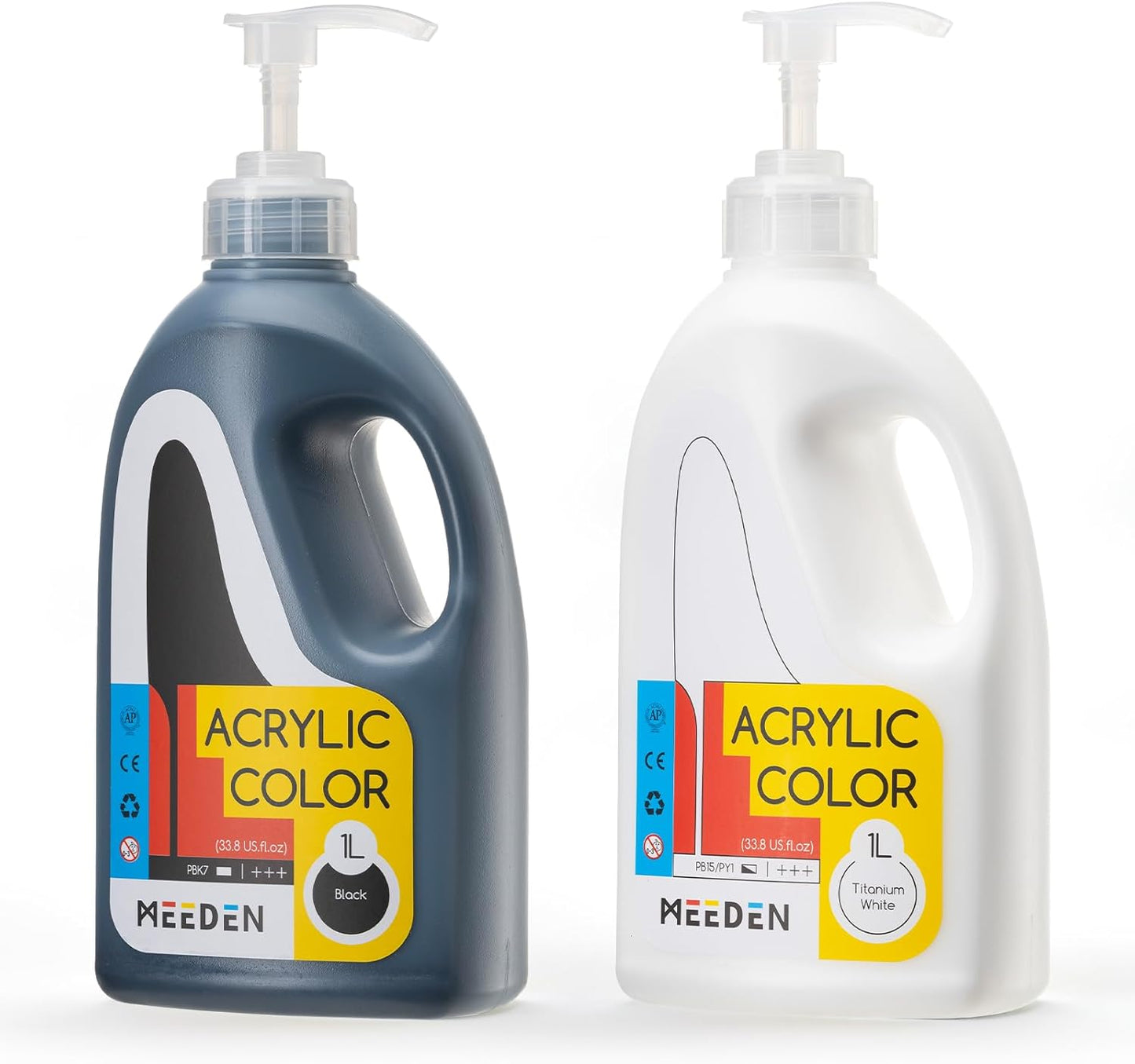 MEEDEN 1L Satin Acrylic Paint for Vibrant Art Creations