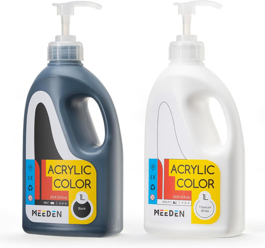 MEEDEN 1L Satin Acrylic Paint for Vibrant Art Creations