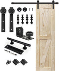 Unfinished British Brace Knotty Barn Door 20 in x 84 in - Ready