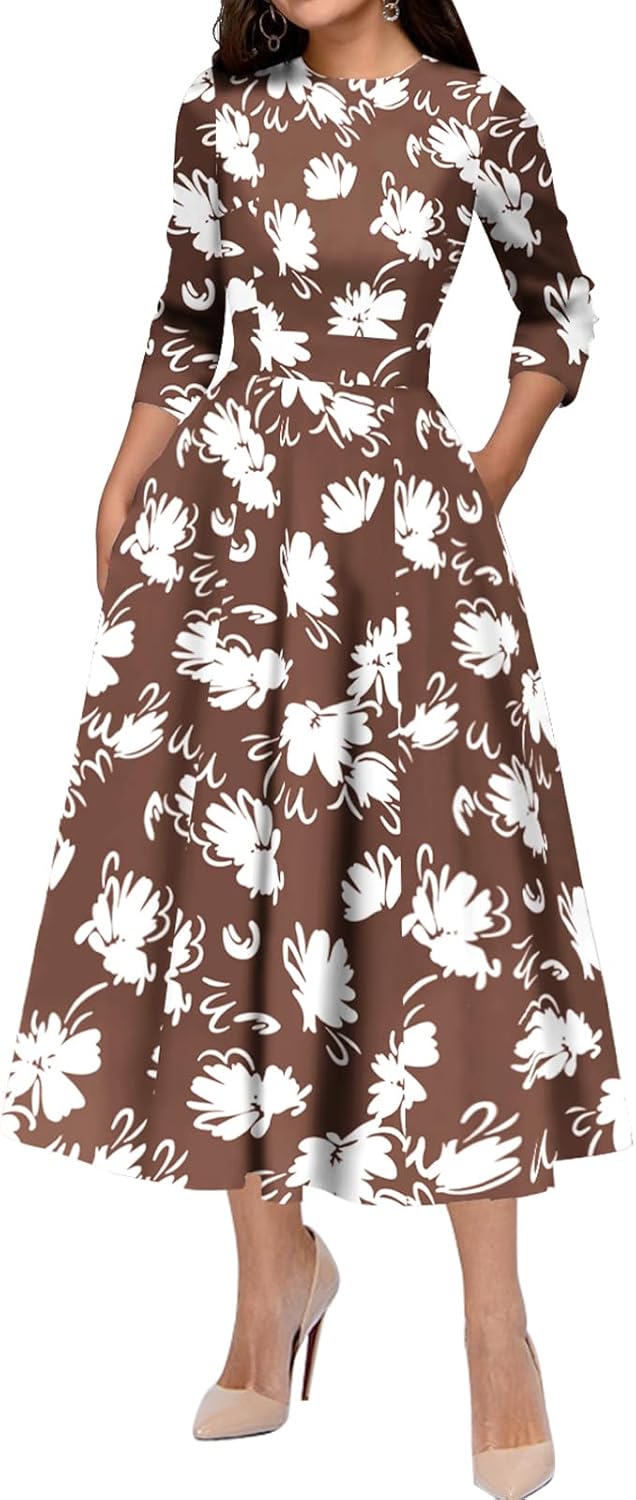 Simple Flavor Women's Vintage Dress for Parties and Casual Wear