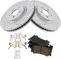 TRQ Front Ceramic Brake Pad & Performance Rotor Kit - Direct Fit