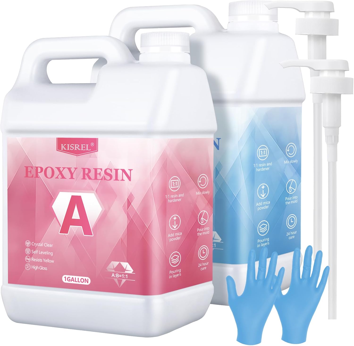 KISREL Epoxy Resin Kit for Crystal Clear Art and Craft Projects
