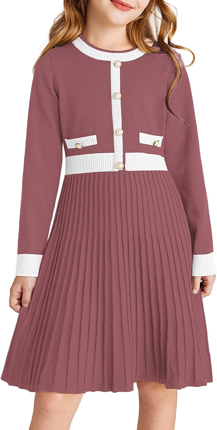 Stylish Girls Sweater Fall Dress for Casual and Formal Wear