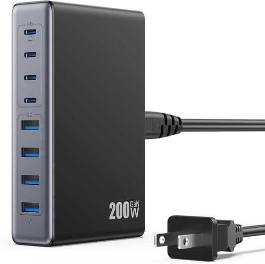 Fast Charge Hub: 200W USB C Charger for MacBook & More - LanLuk