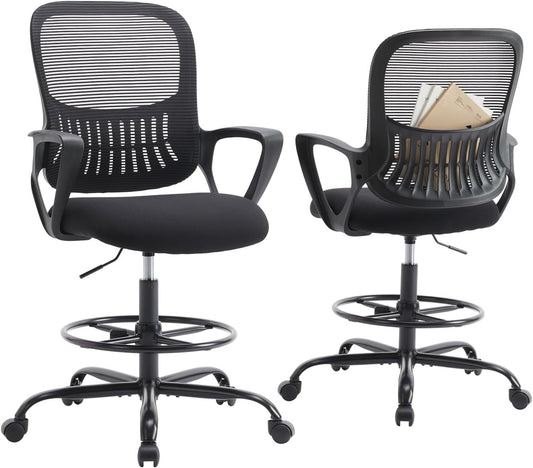 DUMOS Drafting Chair - Ergonomic Tall Office Chair for Comfort