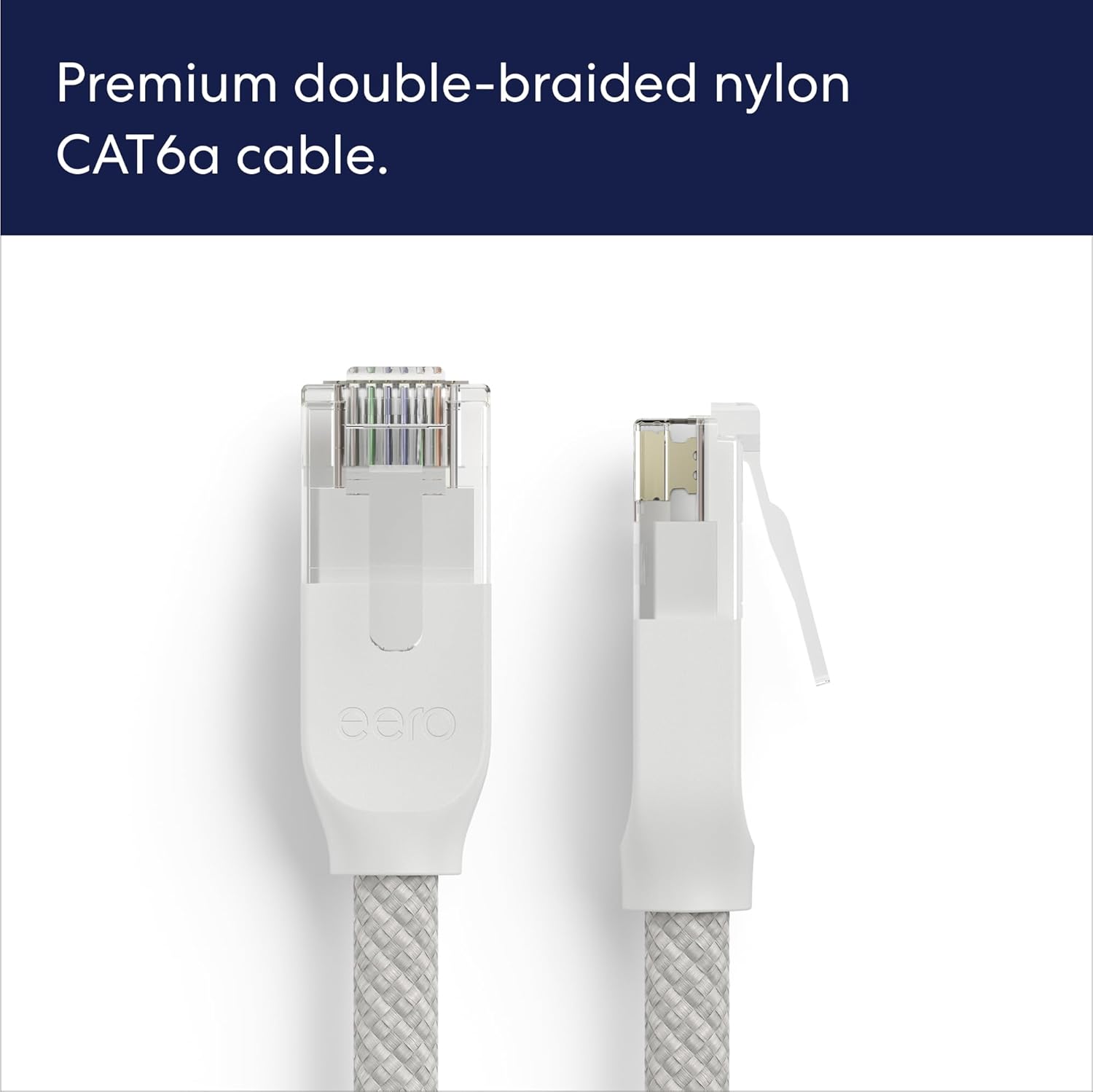 High-Speed 10G+ CAT6a Ethernet Cable - 3ft Arctic White