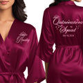Mis Quince Anos Robes for Her - Personalized Satin Quinceanera Robe