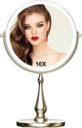 9 in Large Light Makeup Mirror 1x/10x Magnifying - Dimmable 3-Color