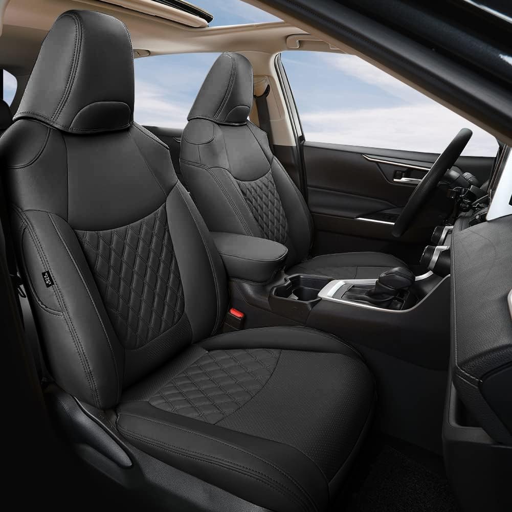 Custom Fit PU Leather Car Seat Covers for 2019-2025 RAV4 Models
