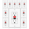 GFCI Outlet Weather & Tamper Resistant 15 Amp (10 Pack) - Self Test