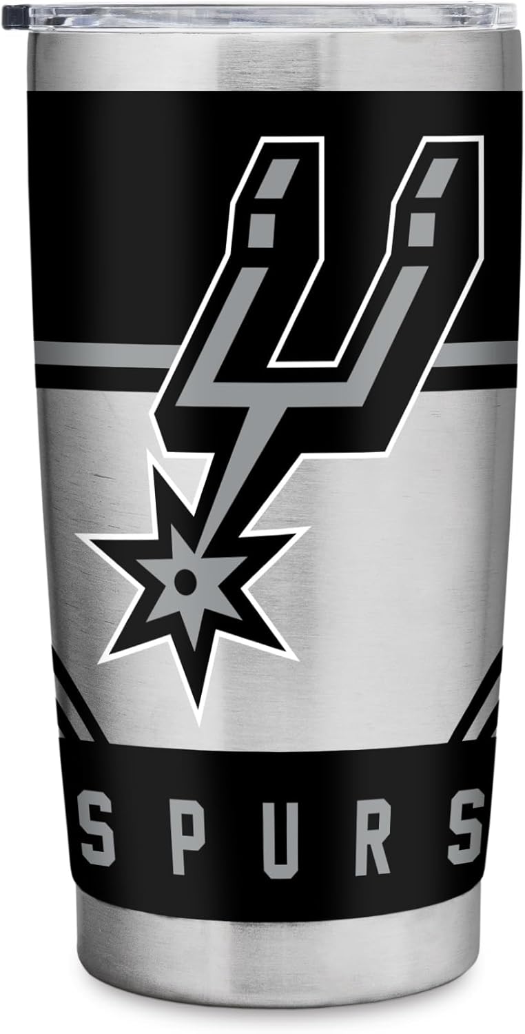NBA Basketball 20oz Stainless Steel Tumbler with Lid for Drinks