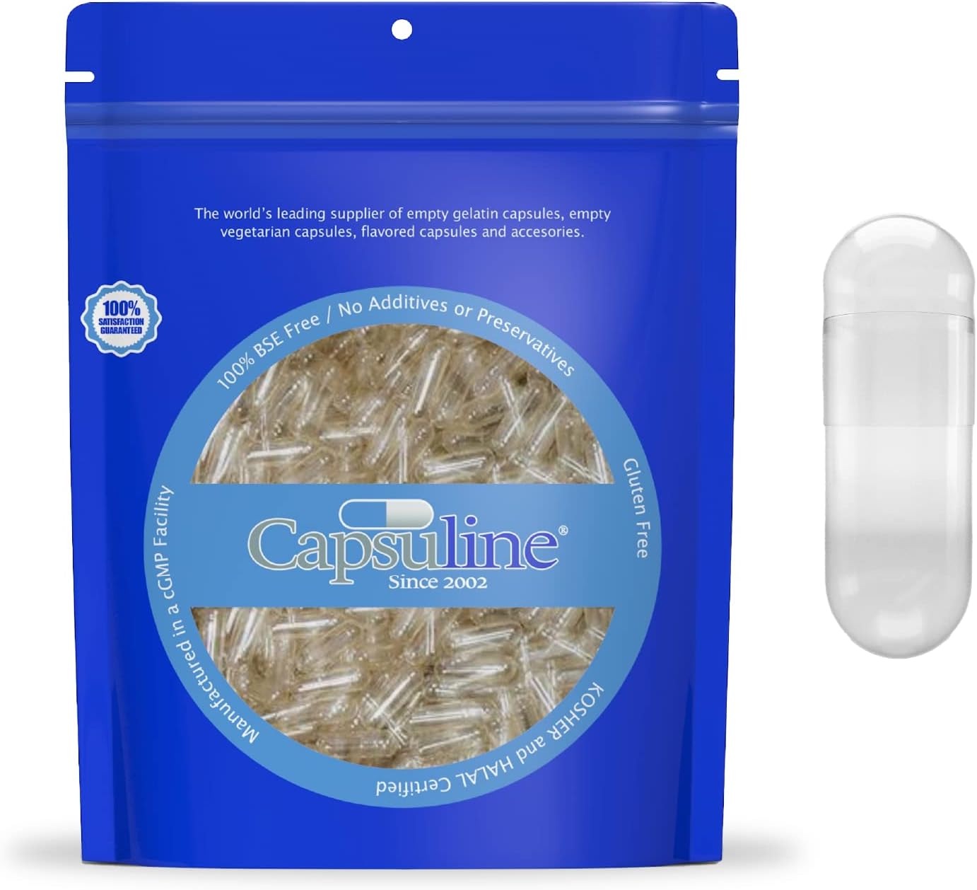 Capsuline Size 000 Gelatin Empty Capsules for DIY Supplements