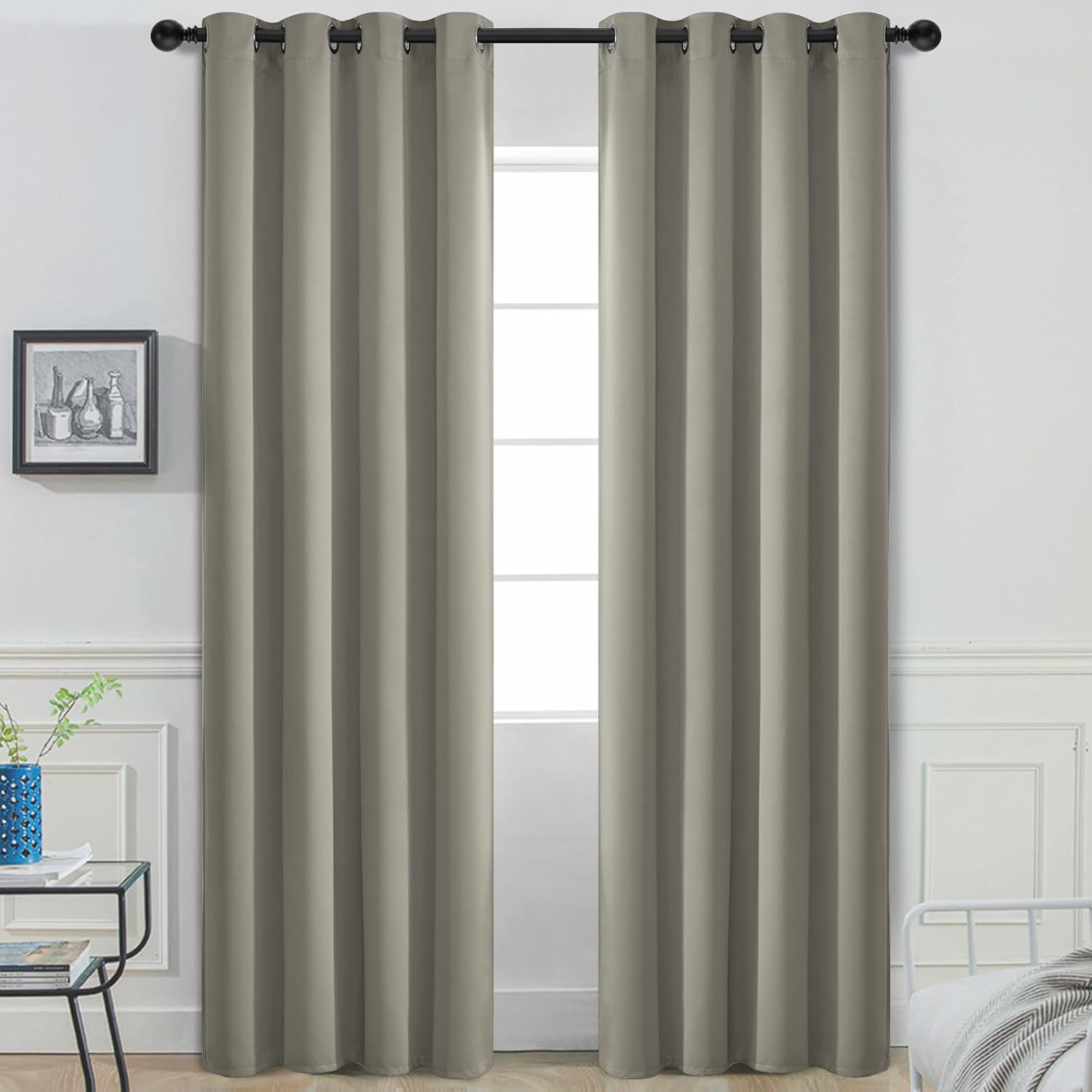 Yakamok 84 Inch Long Blackout Curtains for Room Darkening