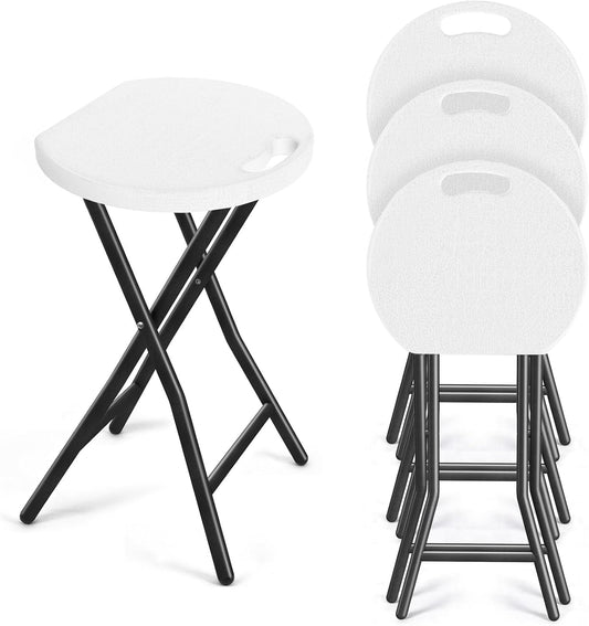 Portable Folding Chair with Handle - Heavy Duty Round Stool