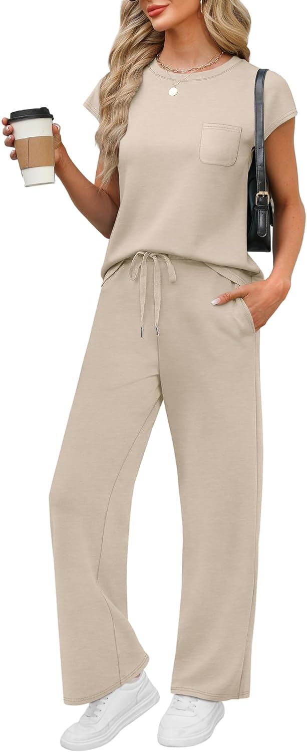 WIHOLL 2 Piece Sets for Women Casual Summer Travel Outfits