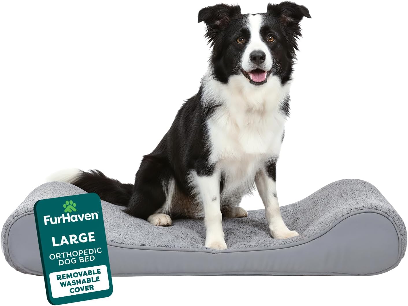 Furhaven Orthopedic Dog Bed for Large/Medium Dogs - Gray