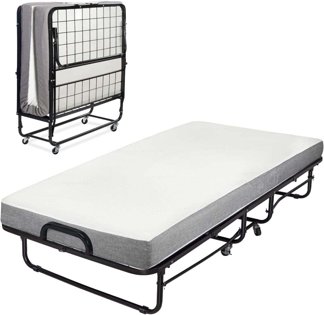Milliard Diplomat Folding Bed with Luxurious Memory Foam Mattress